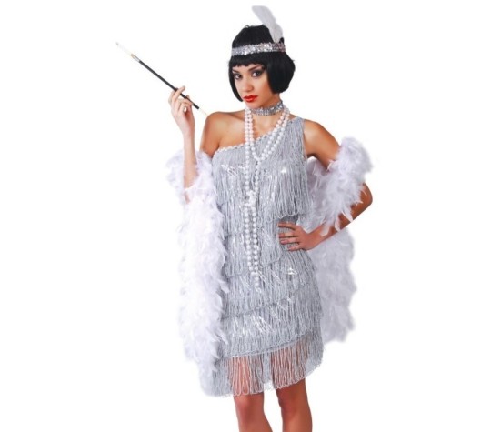 Costume Charleston Monospalla Argento