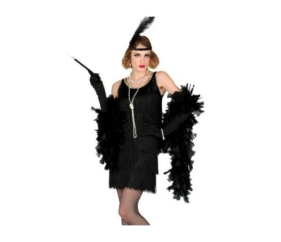 Costume Charleston Frange Nero