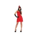 Costume Charleston Paillettes Rosso