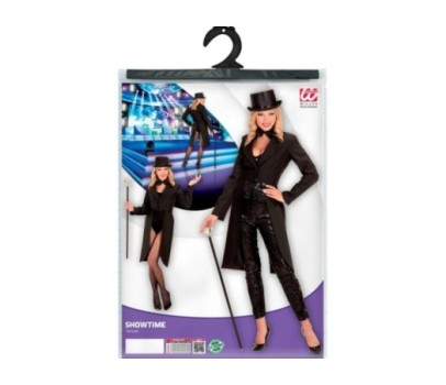 Costume Showgirl Frac Nero Donna