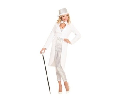 Costume Showgirl Frac Bianco Donna