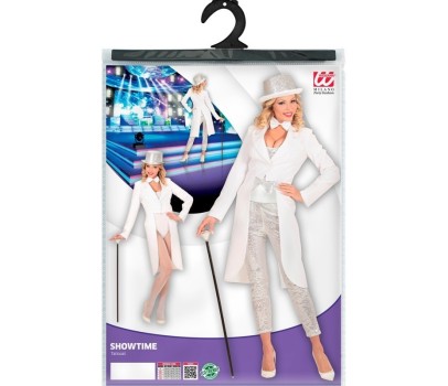 Costume Showgirl Frac Bianco Donna
